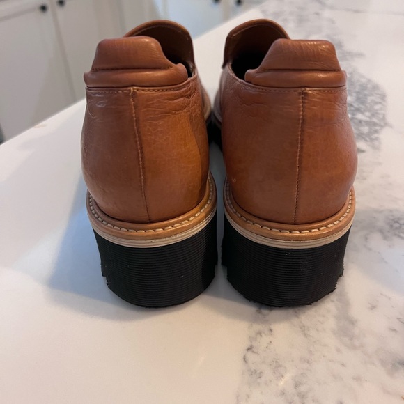 M. Gemi, The Eva, tan leather lug-sole chunky loafer sz 39 - Picture 3 of 4